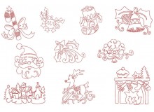 Stickserie - Xmas Tangles 2